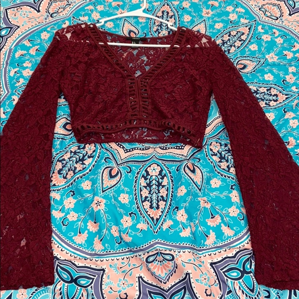 Cropped Lace Top.